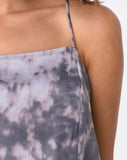 Datista Dress in Bleached Tie Dye Grey