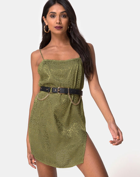 Ardilla Bodycon Dress in Rib Khaki