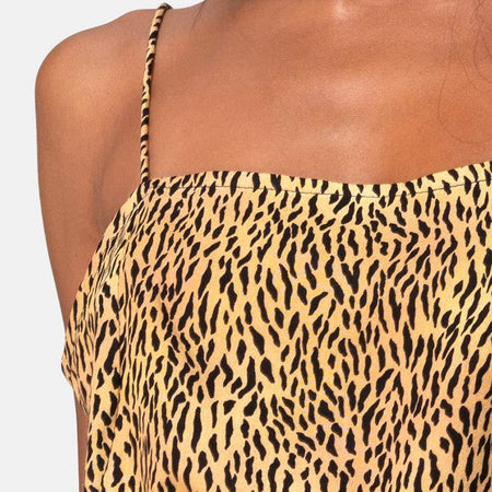 Datista Slip Dress in Mini Tiger Brown