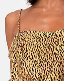 Datista Slip Dress in Mini Tiger Brown