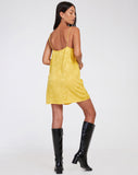 Image of Datista Mini Dress in Satin Rose Sunshine Yellow