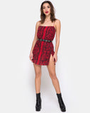 Datista Dress in Red Snake