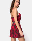 Datista Dress in Red Snake