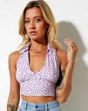 Image of Datri Crop Top in Ditsy Rose Lilac