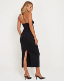 Image of Dayuna Bandeau Midi Dress in Black