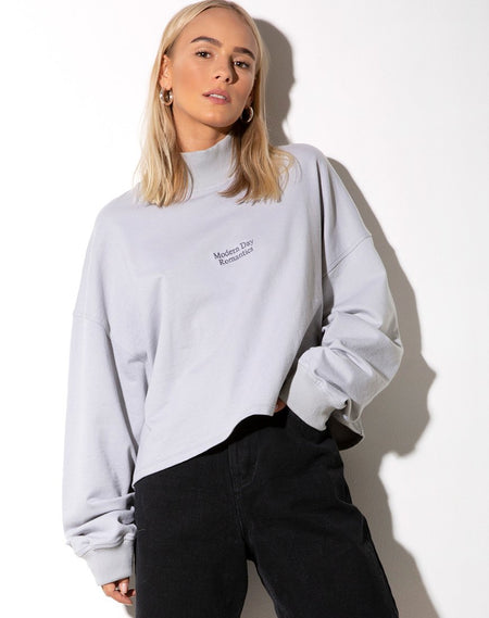 Glo Sweatshirt in Mushroom with 'LA' Embro