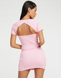 image of Delisa Bodycon Mini Skirt in Pink