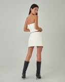 imageof MOTEL X JACQUIE Rolo Mini Skirt in PU Off White