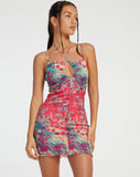 image of Denila Bodycon Dress in Festival Print