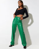 image of Zoka Trouser in Pu Kelly Green