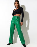 image of Zoka Trouser in Pu Kelly Green