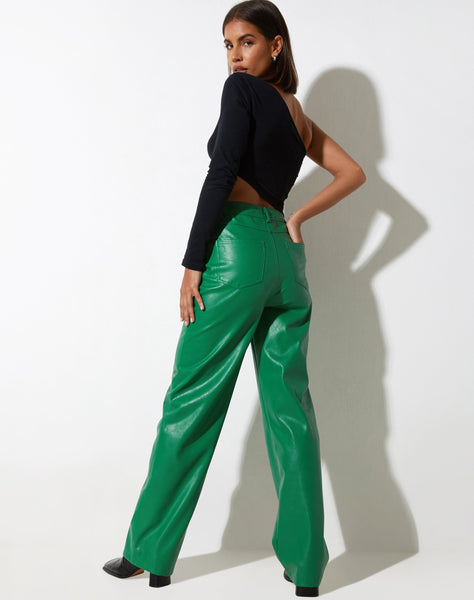 image of Zoka Trouser in Pu Kelly Green