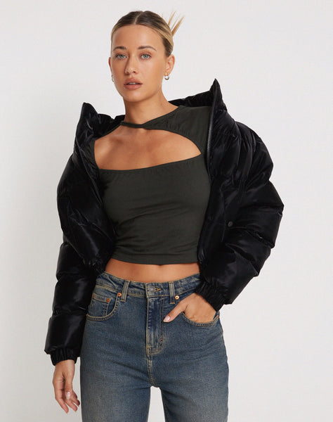 Image of Desiree Crop Top in Black Forest