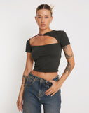 Image of Desiree Crop Top in Black Forest