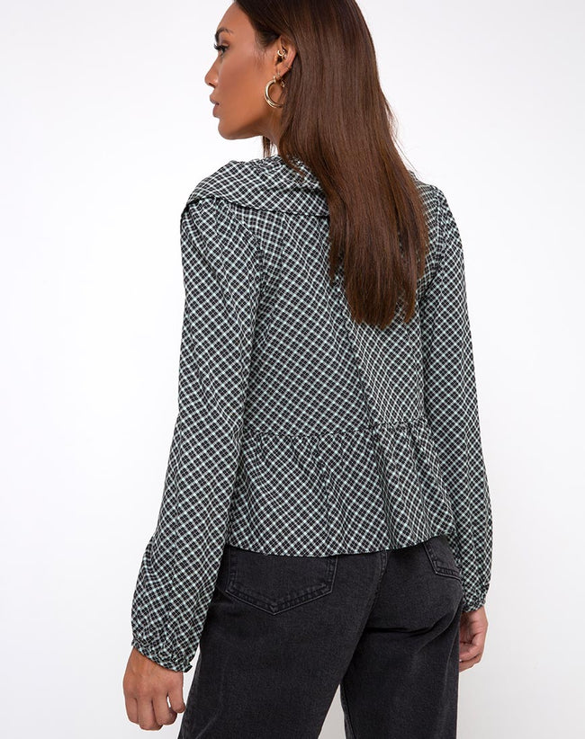 Image of Diar Top in Check it Out Green