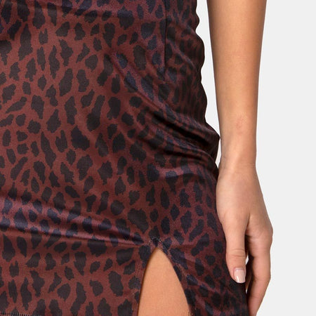 Dina Mini Skirt in Coco Animal