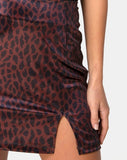 Dina Mini Skirt in Coco Animal