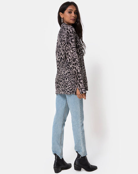 Disam Shirt in Leopard Grey