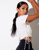 Doga Crop Top in Ivory Angelo Washed Out