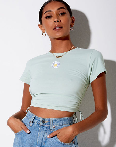 Tiner Crop Top in Rib Cocoa