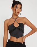 image of Domila Top in Satin Black