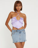 image of DOMILA TOP SATIN LILAC