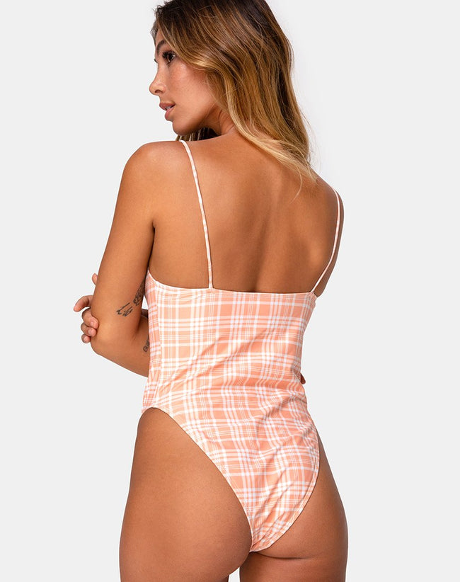 Doraty Swimsuit in Picnic Check Peach