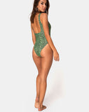 Drela Swimsuit in Rar Leopard Lime