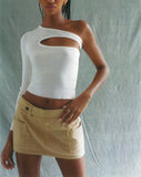 image of MOTEL X OLIVIA NEILL Stina Cargo Mini Skirt in Tan