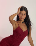 Image of Dulcia Midi Dress in Burgundy