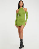 image of Dundar Mini Dress in Golden Lime