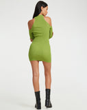 image of Dundar Mini Dress in Golden Lime