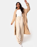 Duster Coat in Woven Tan