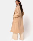 Duster Coat in Woven Tan