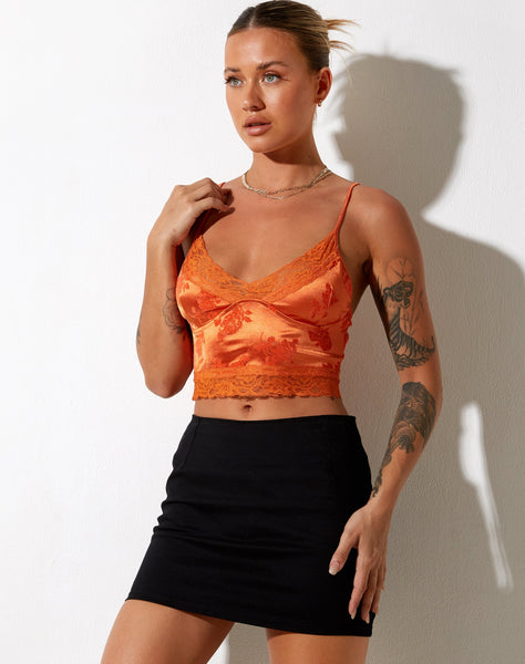 Image of Dyrana Crop Top in Rose Flock Tangerine