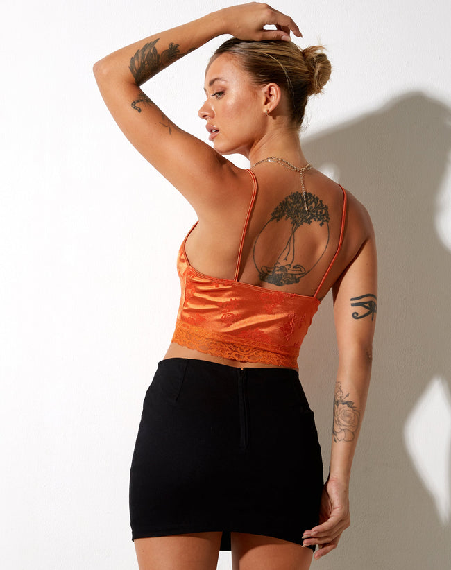 Image of Dyrana Crop Top in Rose Flock Tangerine