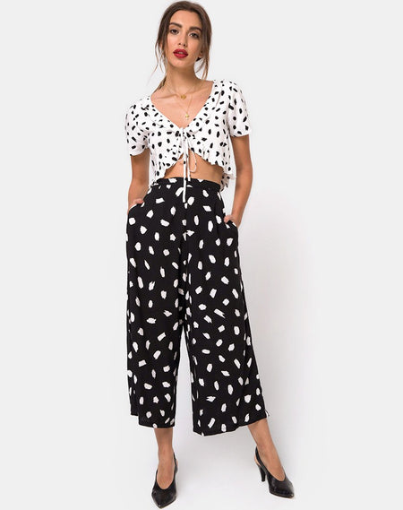 Satha Midi Skirt in Diana Dot Black