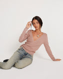 image of Edelie Wrap Cardigan in Blush