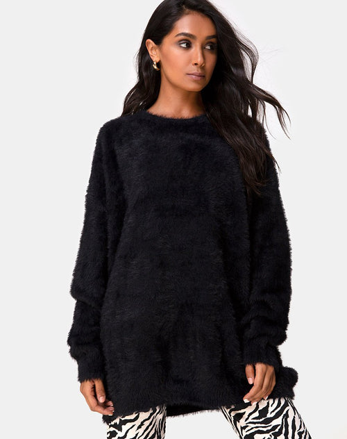 Image of Edgen Jumper in Knit Black