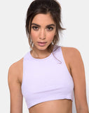 Edina Crop Top Rib Lilac