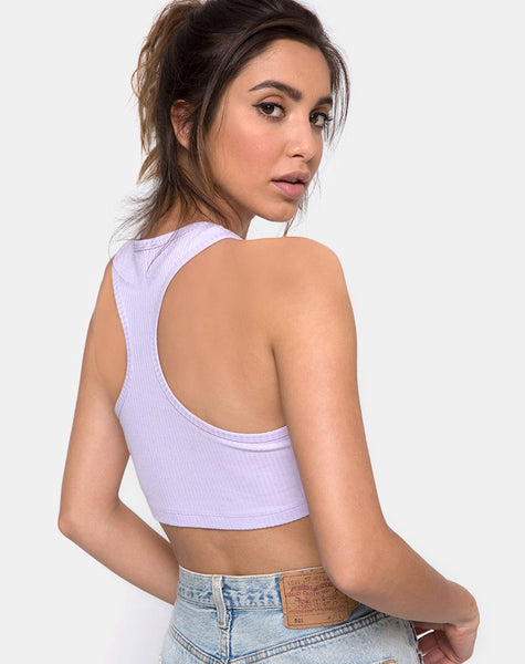 Edina Crop Top Rib Lilac