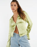 image of MOTEL X JACQUIE Edzia Shirt in Satin Nile Green