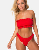 Effie Bikini Bottom Red Rib