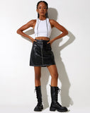 Image of Eito Mini Skirt in PU Black