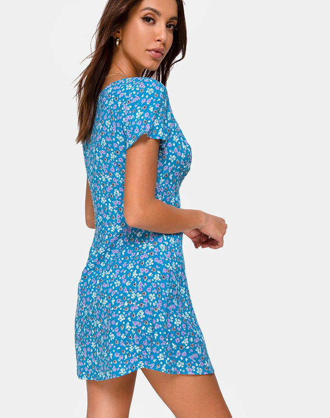 Elara Mini Dress by Bloom Baby Blue