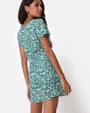 Image of Elara Dress in Floral Field Green