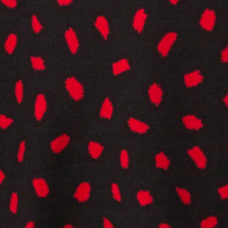 Elara Dress in Mini Diana Dot Black and Red