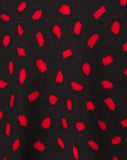 Elara Dress in Mini Diana Dot Black and Red