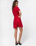 Elara Dress in Mini Diana Dot Red and Black