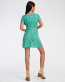 Image of Elara Mini Dress in Paisley Fun Green